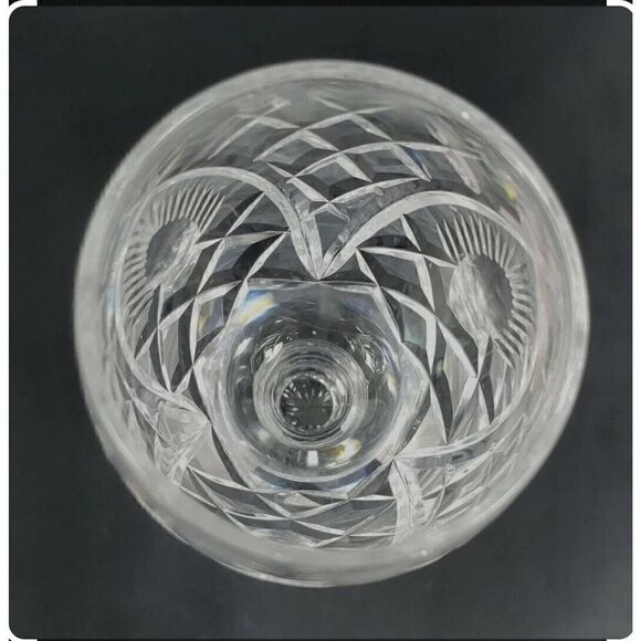 Waterford Crystal 602 Criss Cross Fan Cut Wafer 4.¼" SHERRY STEMS Cordials 5 Pc. - Picture 4 of 10